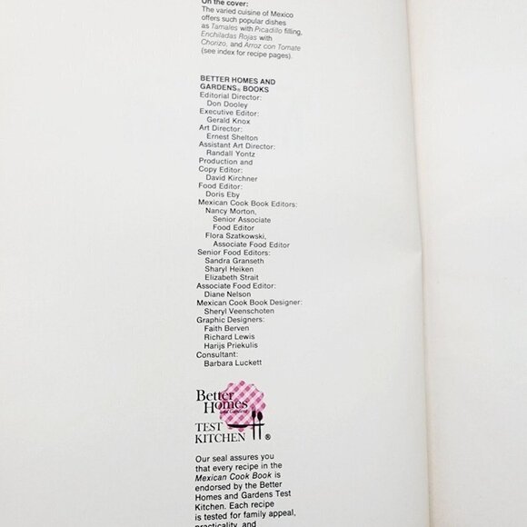 Vintage Better Homes & Gardens Mexican Cookbook Hardcover 1977 recipes - Picture 4 of 6